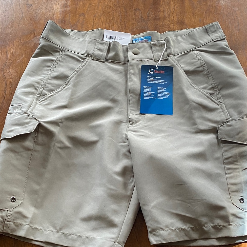 Men's Khaki Salt Key Cargo Shorts - Lightweight Outdoor Performance